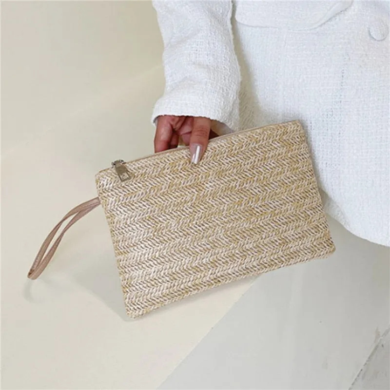 Ladies Wristlet Straw Bags