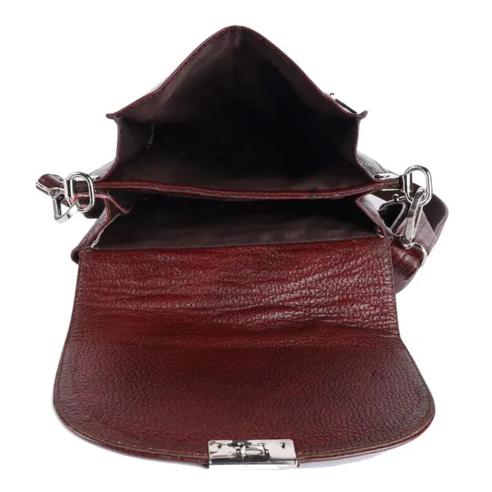 Leather Classic Brown Sling Bag For Men