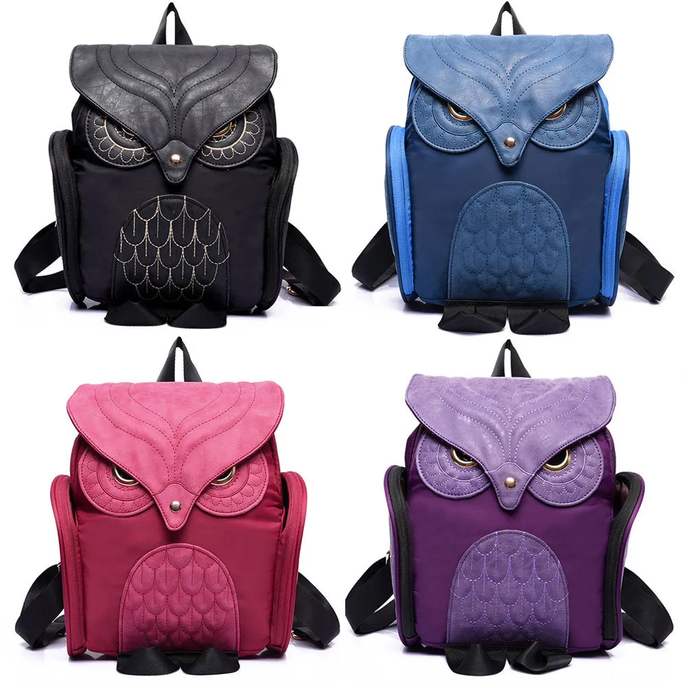 Leather Owl Backpack