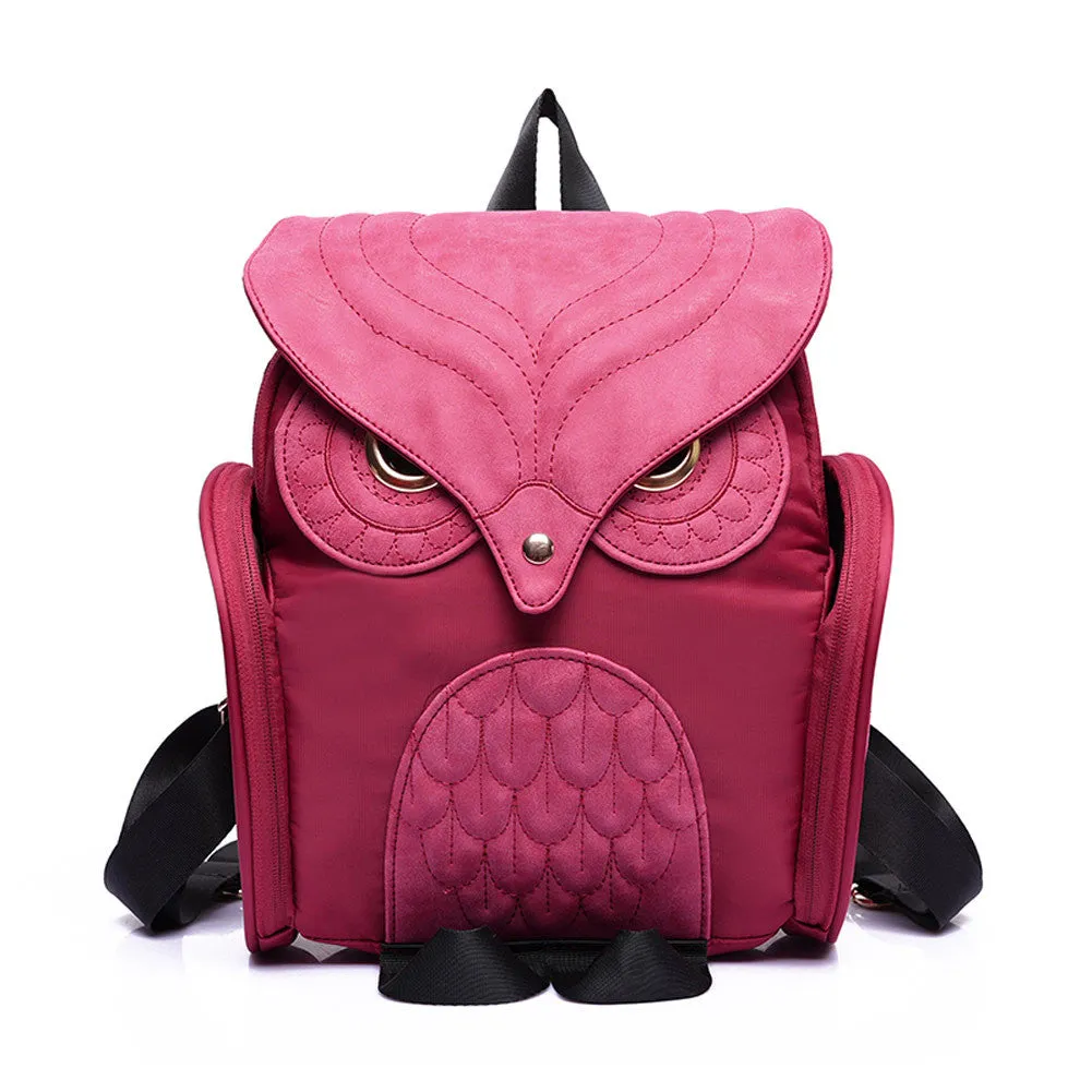 Leather Owl Backpack