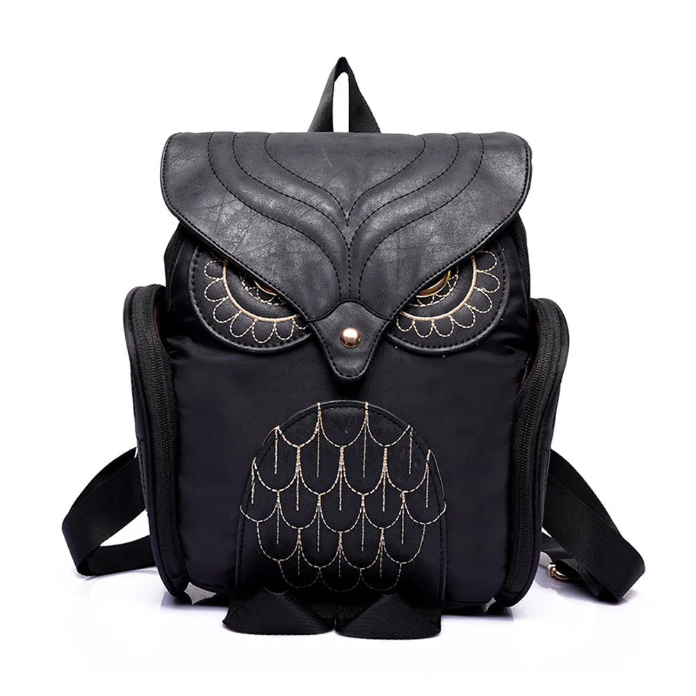 Leather Owl Backpack