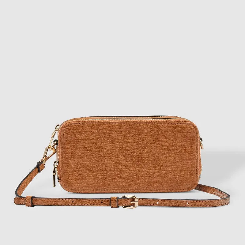 Louenhide - Cassidy Lizard Crossbody Bag - Caramel