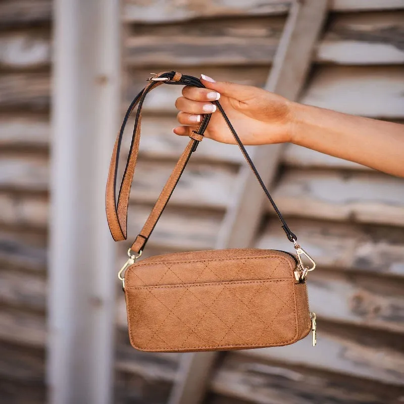 Louenhide - Cassidy Lizard Crossbody Bag - Caramel