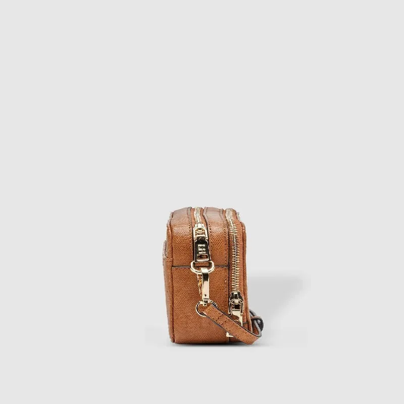 Louenhide - Cassidy Lizard Crossbody Bag - Caramel