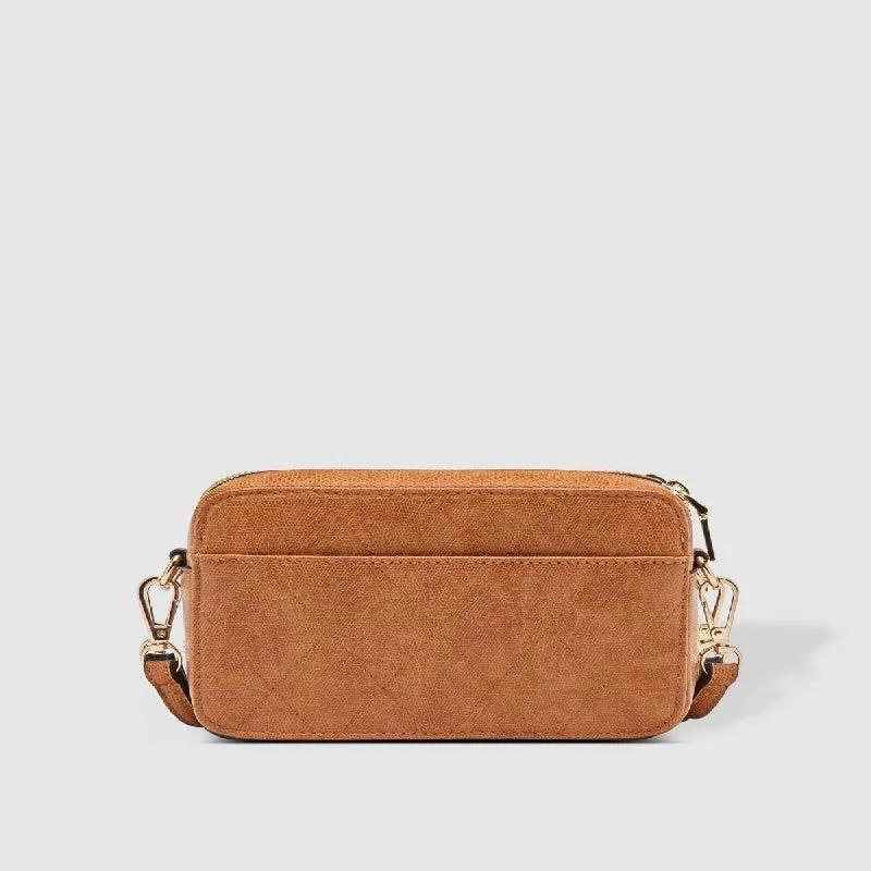 Louenhide - Cassidy Lizard Crossbody Bag - Caramel