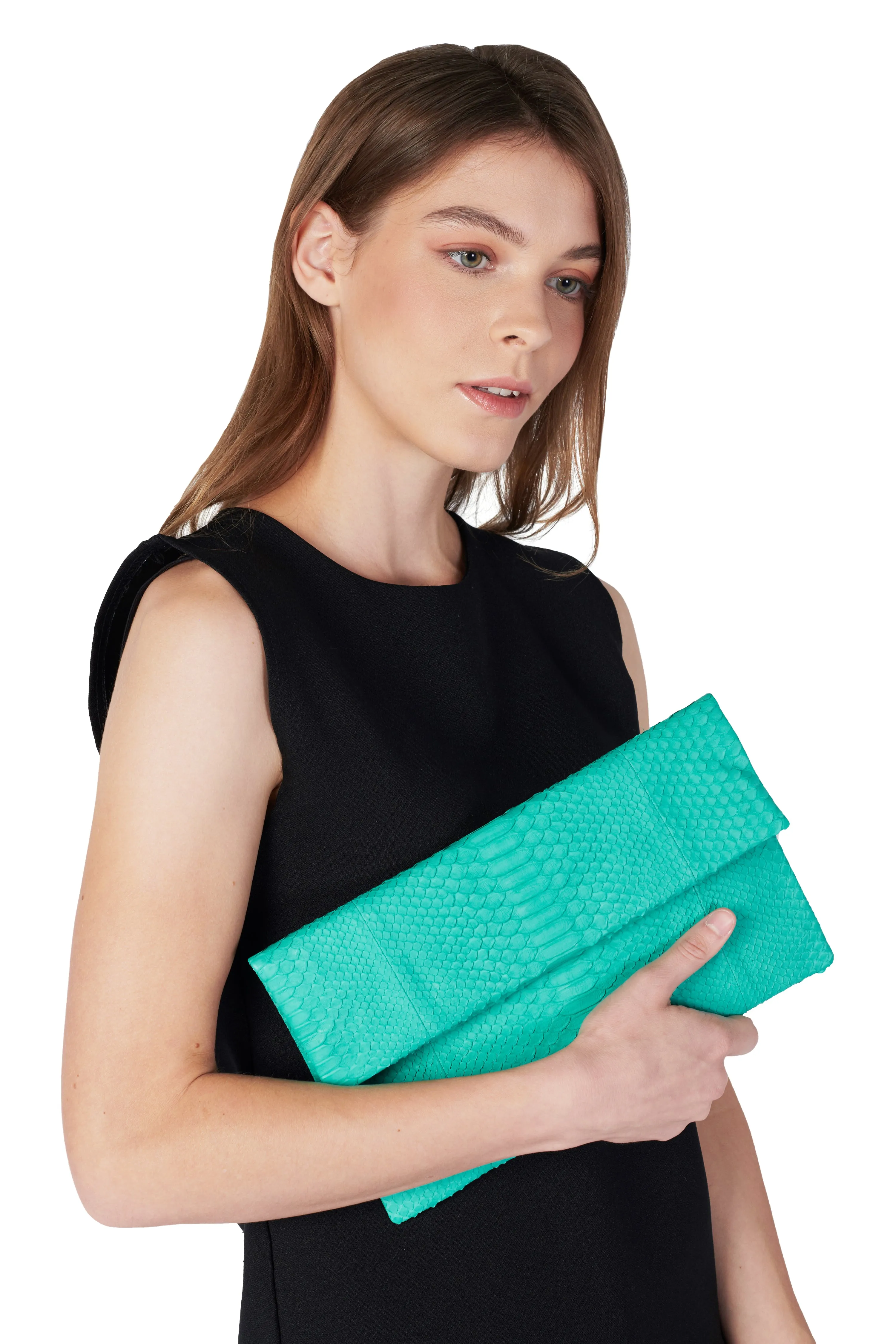 Mandalay Aquamarine Foldover Clutch