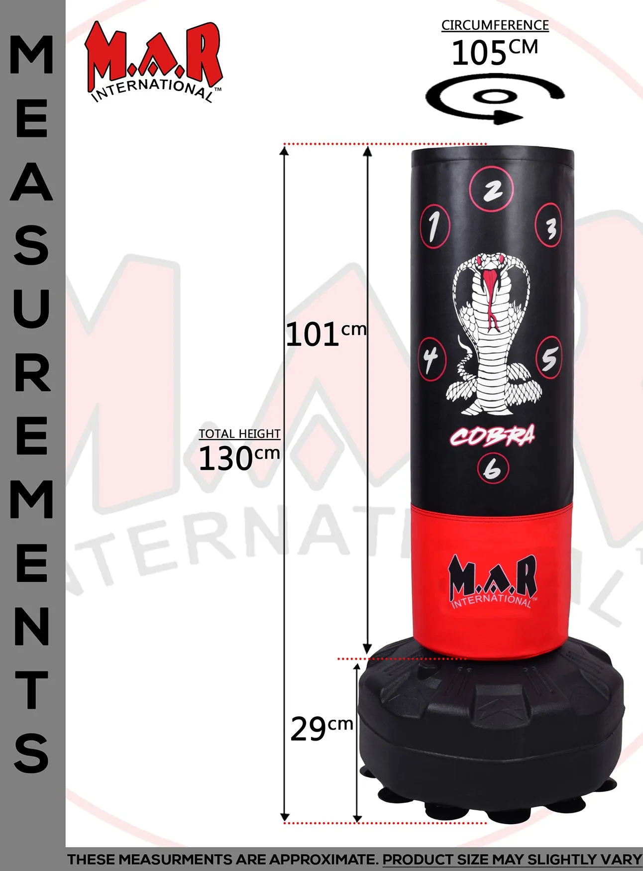 MAR-261B | Children's Free Standing Punching Bag with Scoring Zones - Cobra