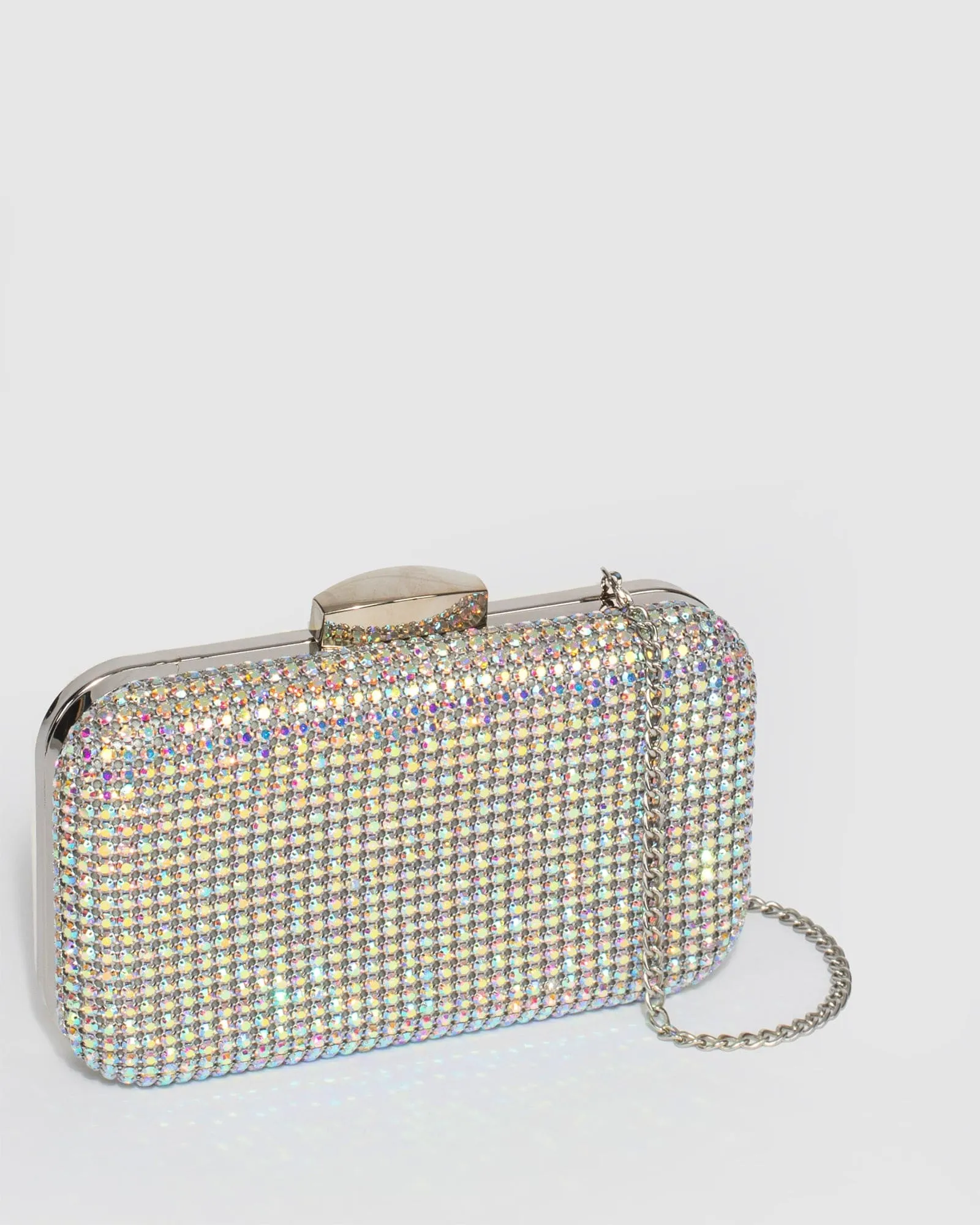 Multi Colour Penelope Hardcase Clutch Bag