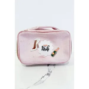 Nash Grey Team Bride Velvet Make Up Bag