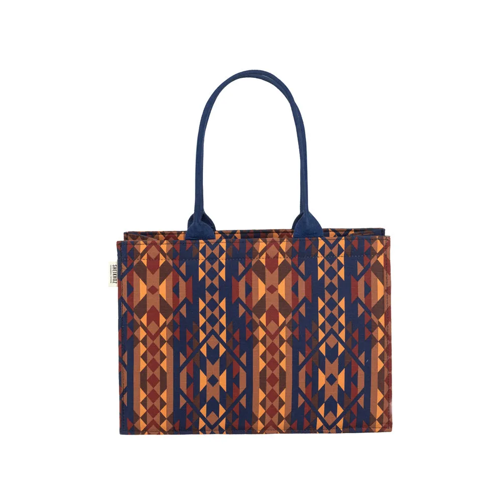 Navy Luxe Modern Print Tote - Classic Edition