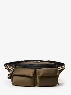 Olivia Large Studded Satin Belt Bag