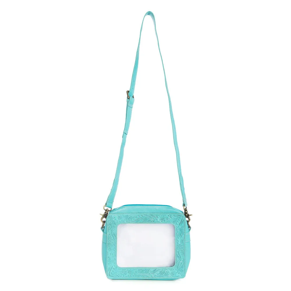 Open Vista Clear Bag in Turquoise