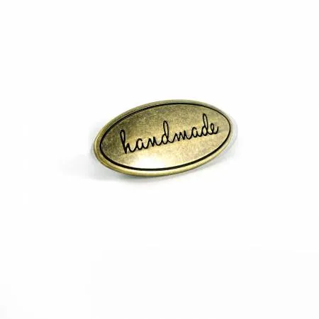 Oval Metal Bag Label