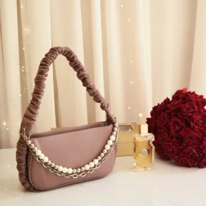 Pearl Chain Shoulder Bag Pink