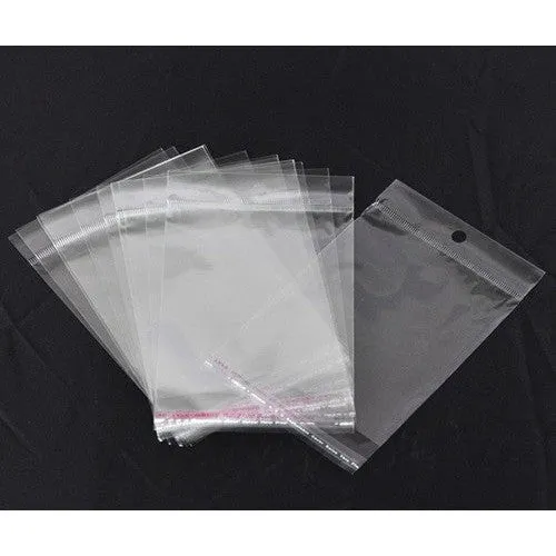 Polyprop Cellophane Selfseal Bags 20x30cm Punch Hanging Hole 100pack