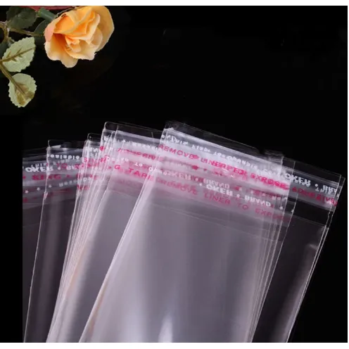 Polyprop Cellophane Selfseal Long Bags 8x60 4cm 30mic with Punch Hole 100pack