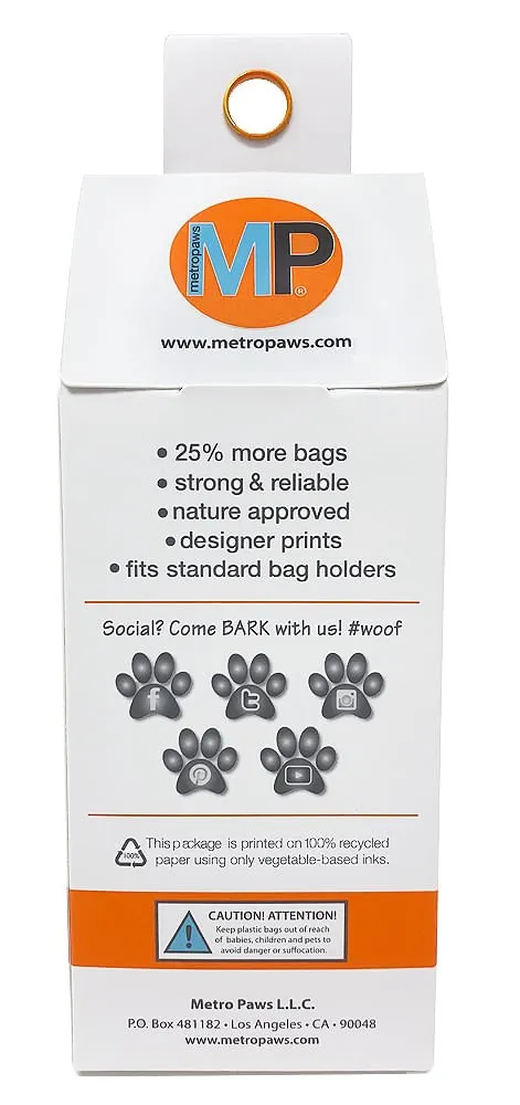 Poopy Packs 8 Rolls Dog Poop Bags