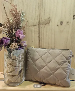 Quilted Shoulder Bag Taupe