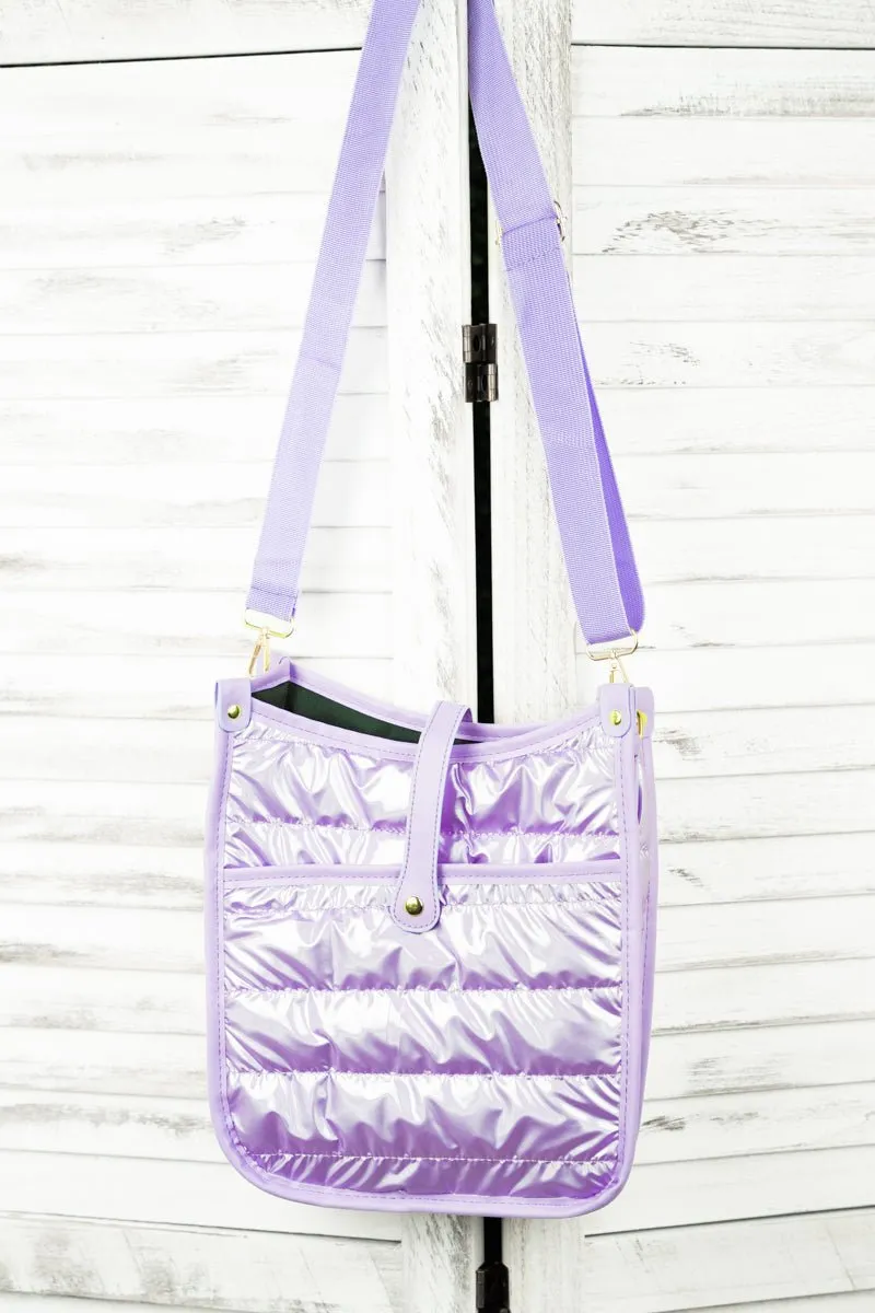 SALE! Kennedy Puffy Lavender Crossbody Bag