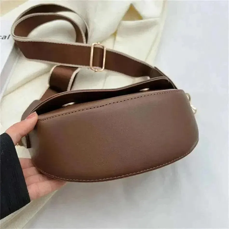 Small Leather Saddle Armpit Bags - Compact, Stylish Design - WSH020