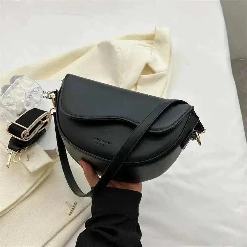 Small Leather Saddle Armpit Bags - Compact, Stylish Design - WSH020