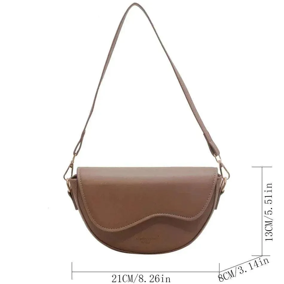 Small Leather Saddle Armpit Bags - Compact, Stylish Design - WSH020