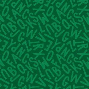 Solid Block Letters - Dark Green