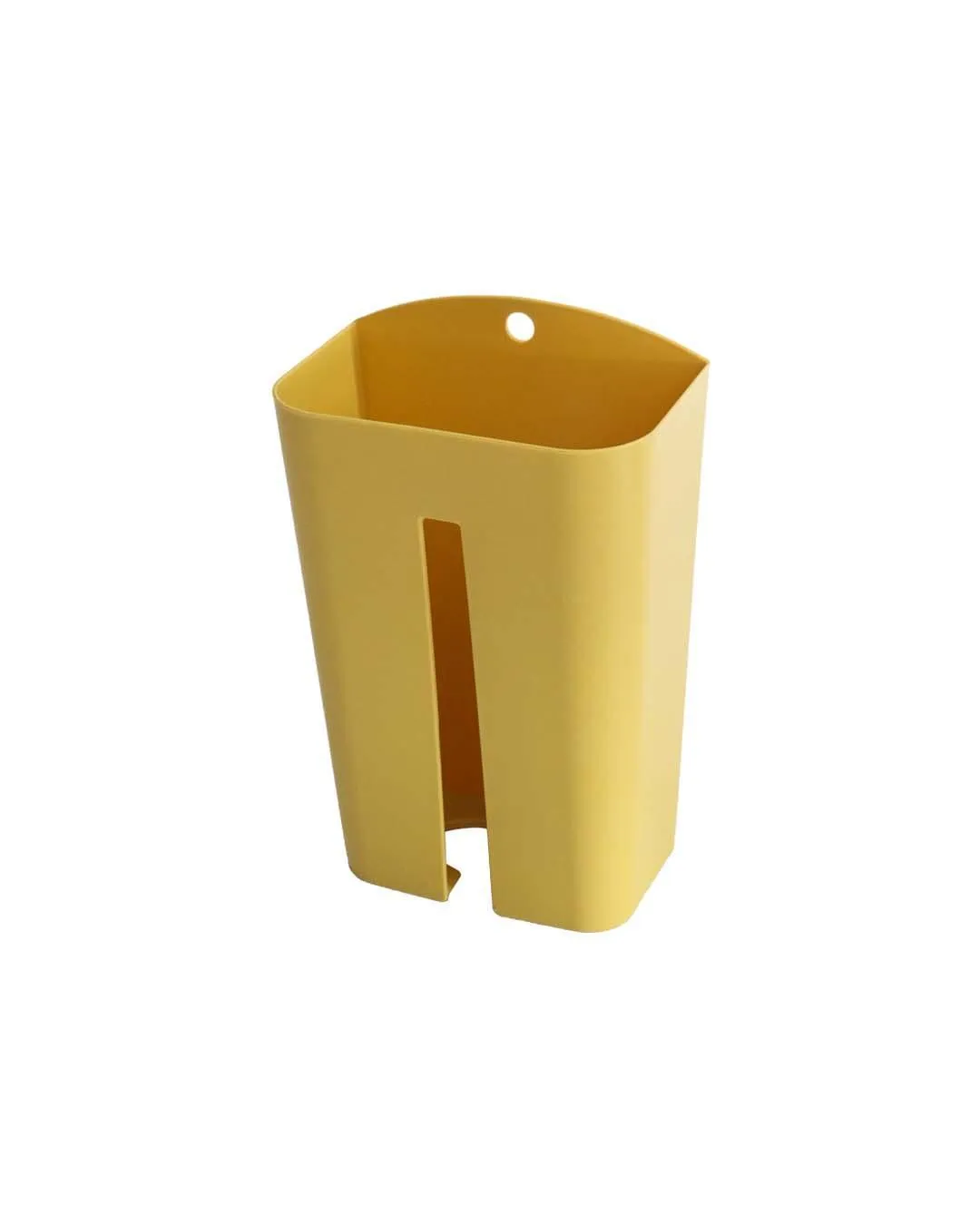 Solid Garbage Bag Holder, Yellow, Plastic