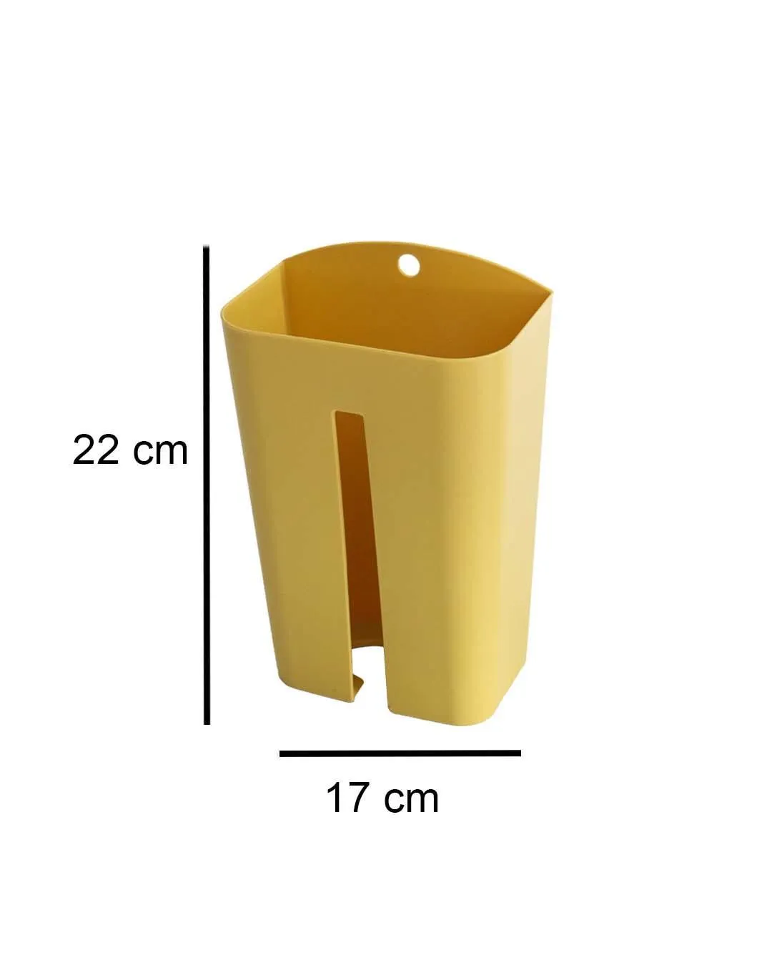 Solid Garbage Bag Holder, Yellow, Plastic