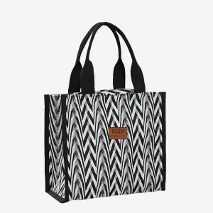 Stylish Zigzag Patterned Tote Bags