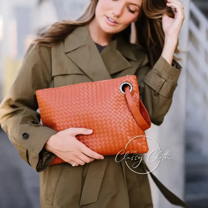 The Classy Cloth - Weaved Trendy Clutch