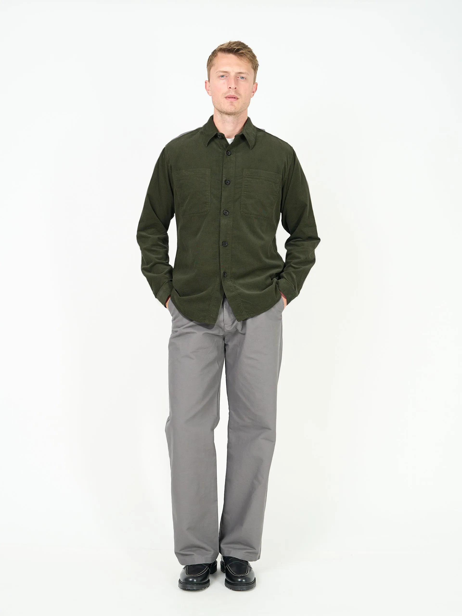 Treviscoe Shirt Mersey Cord Green