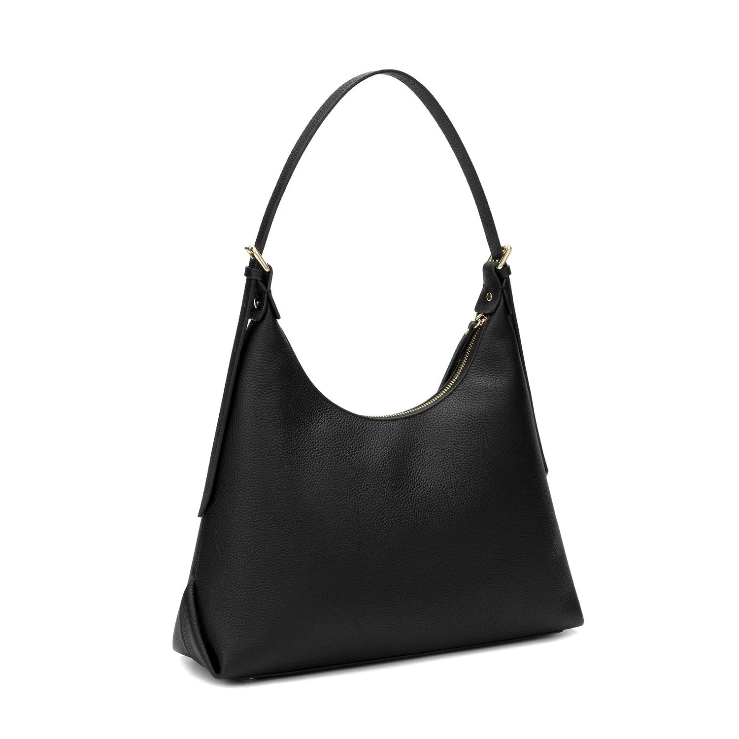 Vera Genuine Leather Handbag (Black)