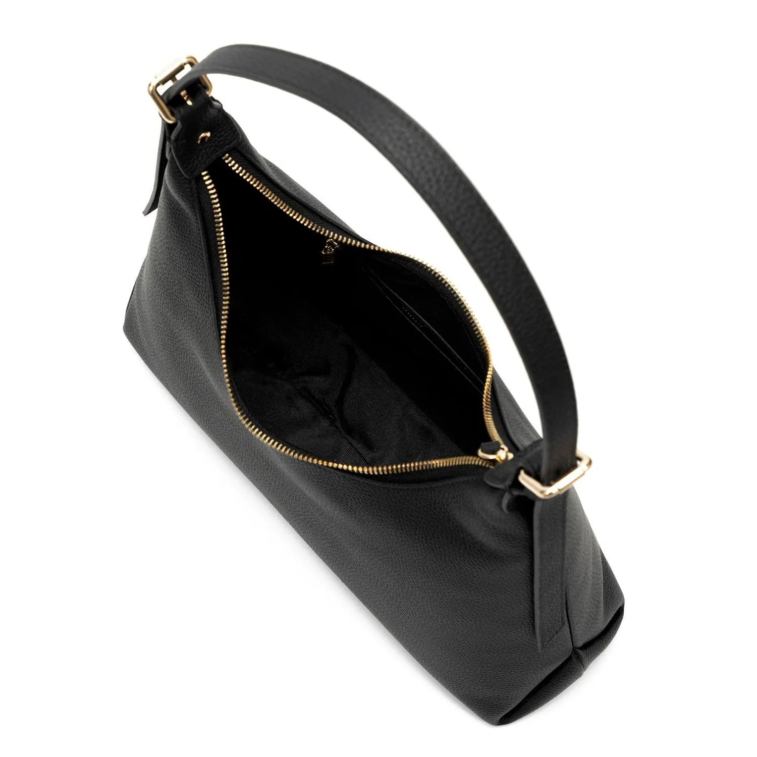 Vera Genuine Leather Handbag (Black)