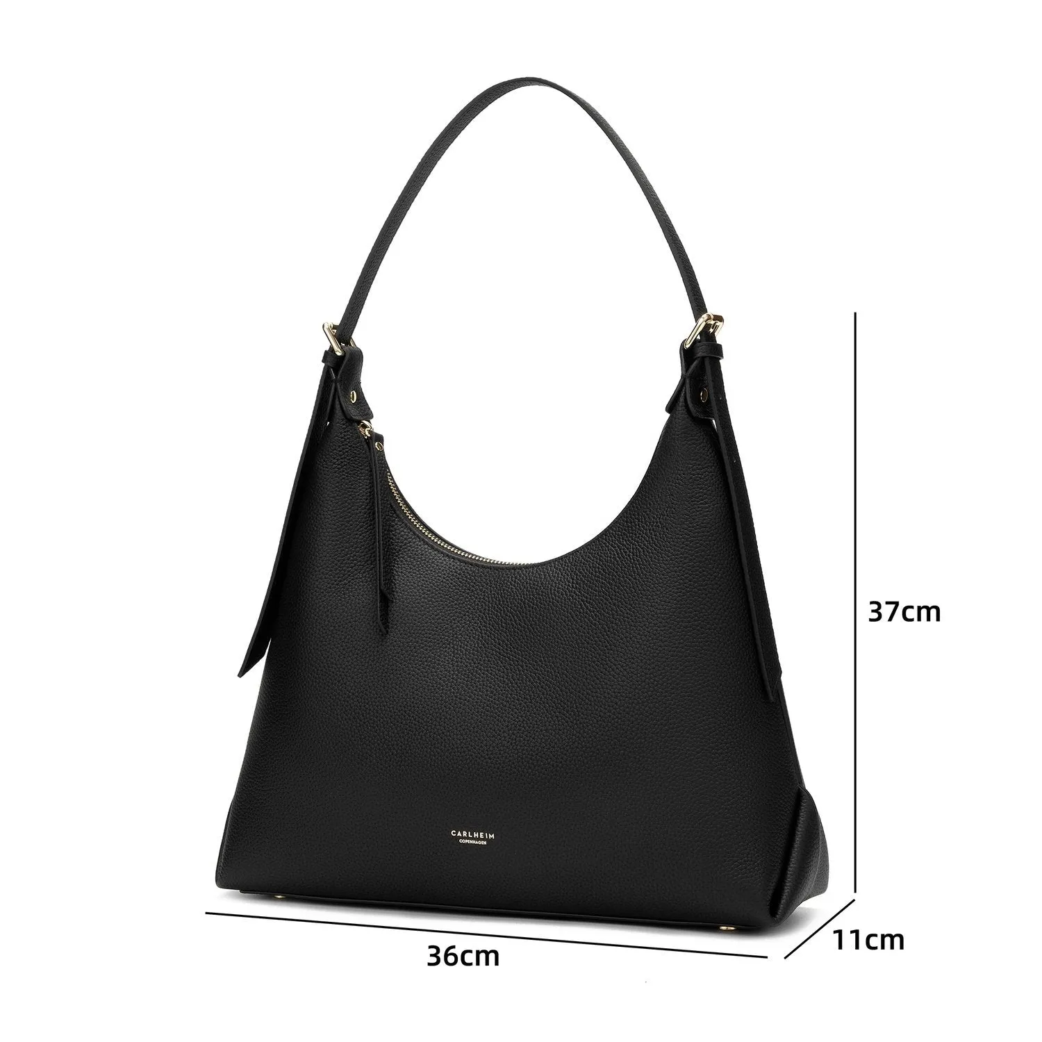 Vera Genuine Leather Handbag (Black)