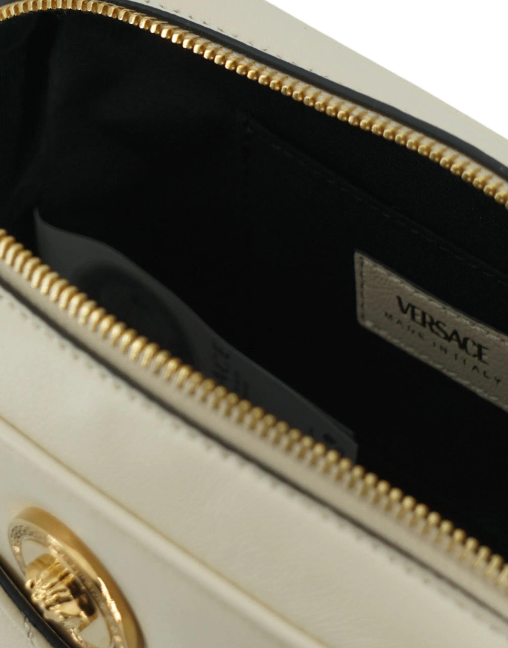 Versace Medusa Creme White & Silver Camera Crossbody Bag