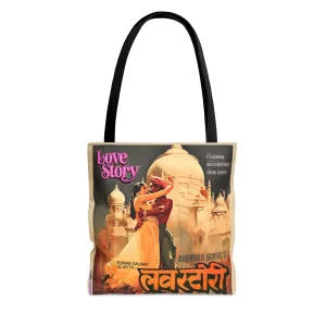 Vintage Bollywood Movie Poster Tote Bag - Love Story