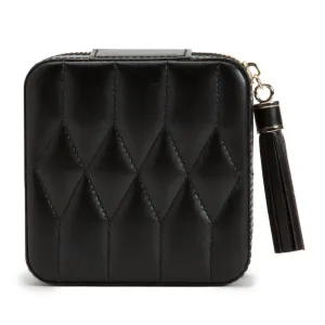 Wolf Caroline Jewelry Zip Travel Case - Black